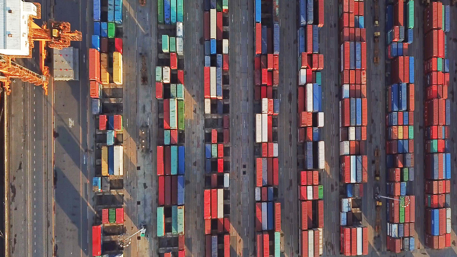 Containers at port