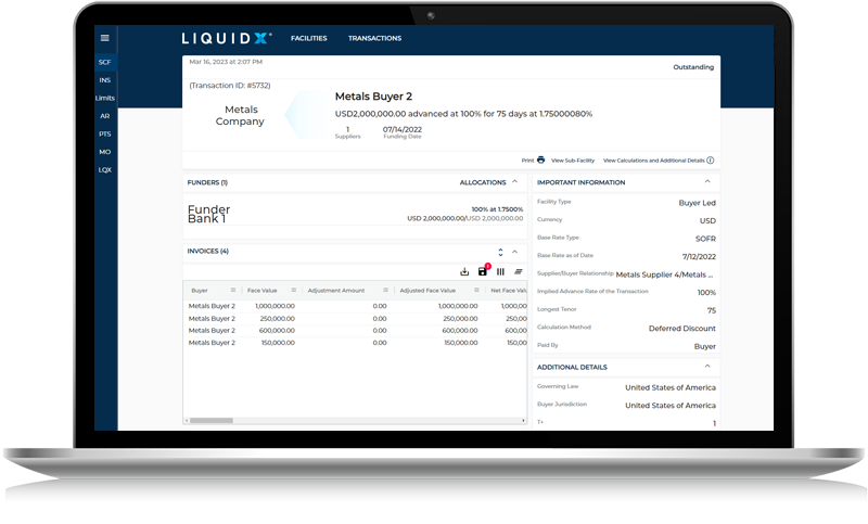 InBlock Trade Working Capital Dashboard